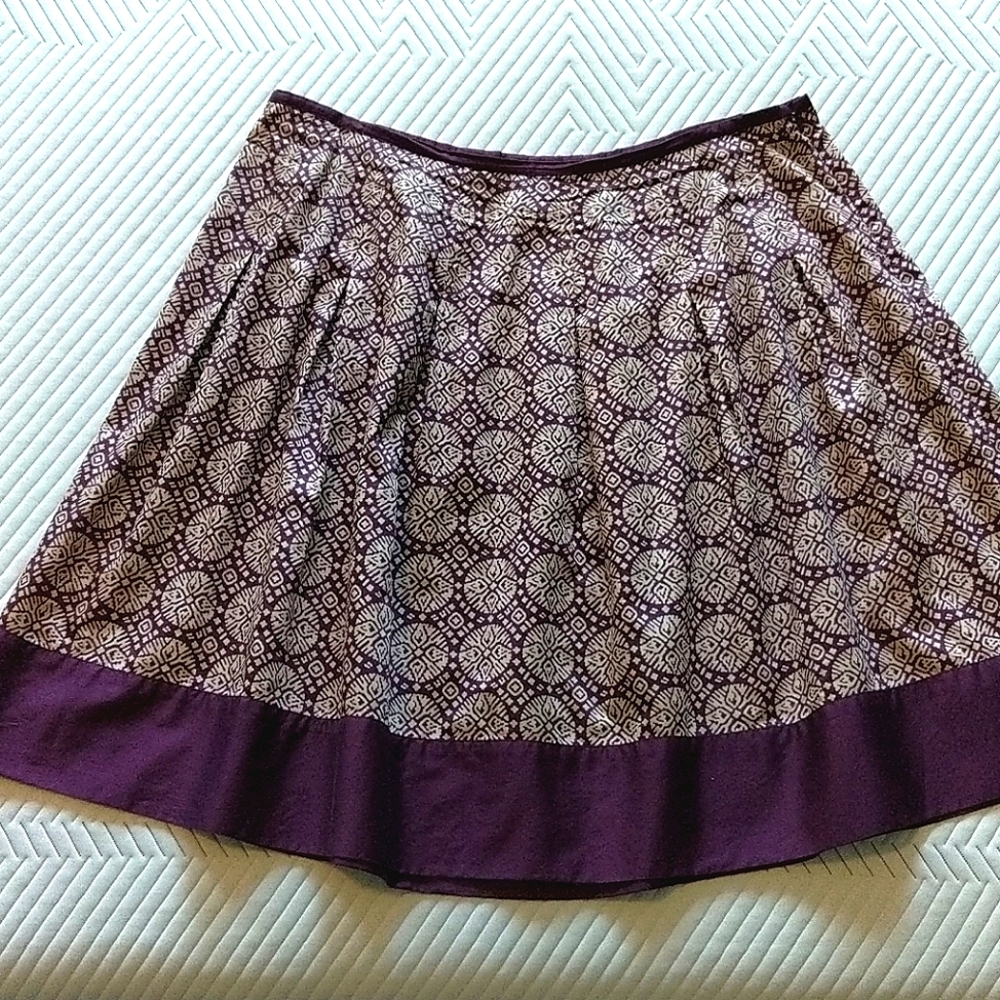 Purple print A-line skirt size 18W